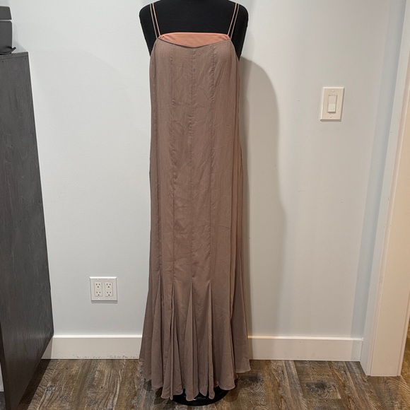 Zara | Strappy Georgette Maxi Dress with Flared Hem - Picture 4 of 10